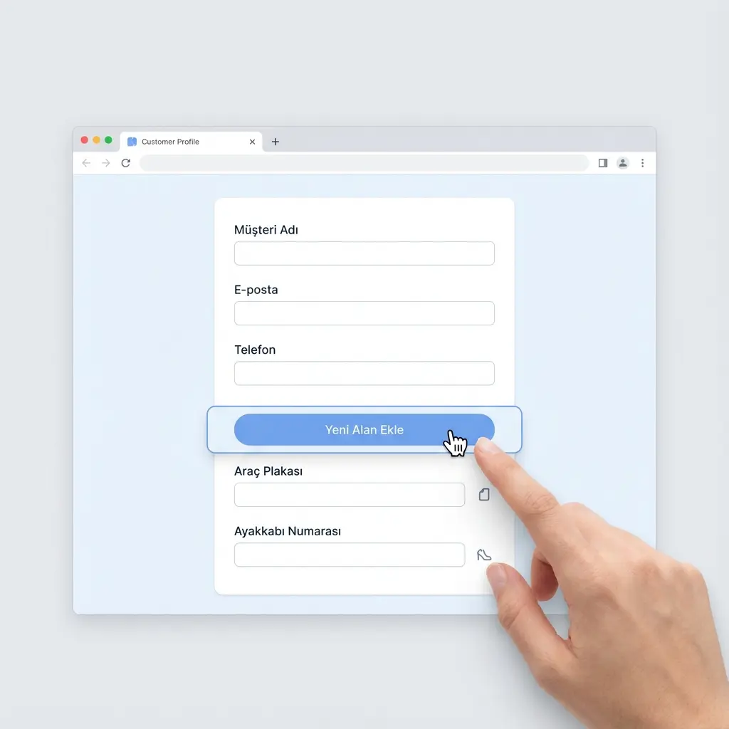 Özel Alan Ekleme Ekranı