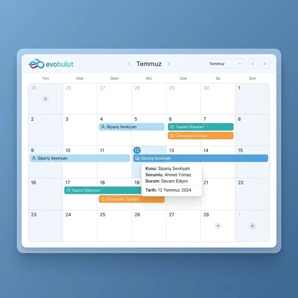 Görev Takvim Görünümü