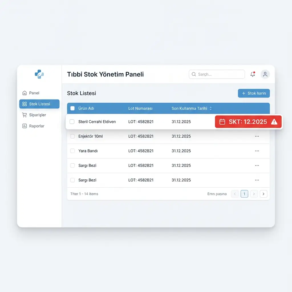 Medikal Stok ve Lot Takibi