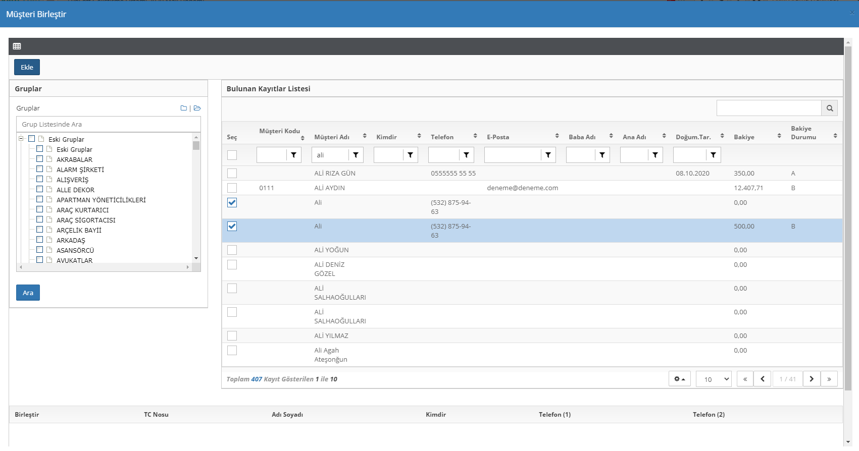 Müşteri Birleştirme Nasıl Yapılır?