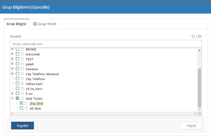 Grup Bilgisi Nasıl Kullanılır?