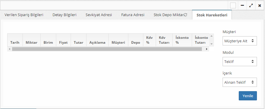 Verilen Sipariş Nasıl Oluşturulur?